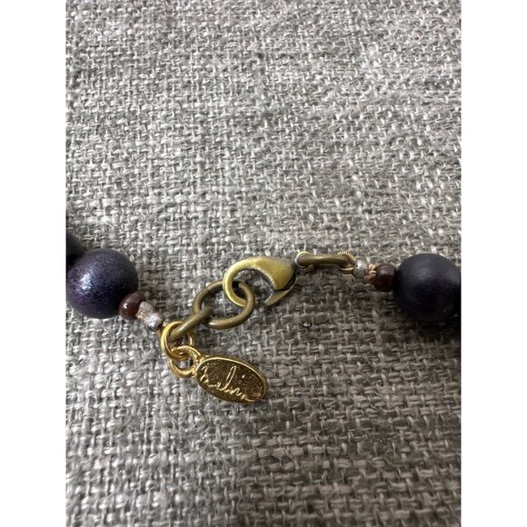 Boho Wooden Beaded Necklace With Brass Clasp & Wood Beads Womens Fashion - Picture 5 of 5